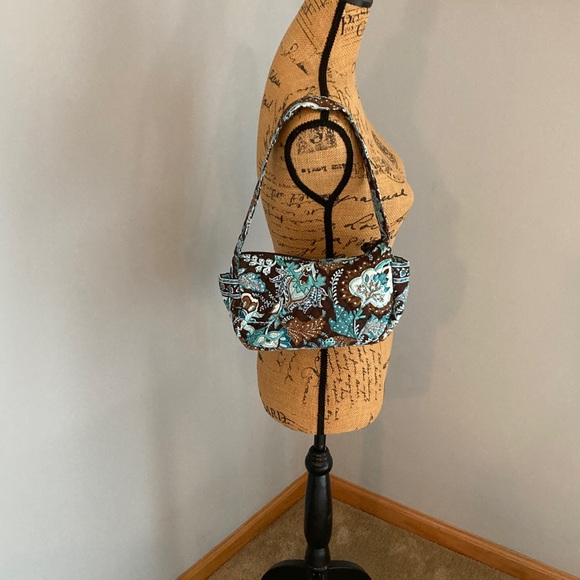 Vera Bradley Java Blue Small Shoulder Bag Made in USA - Picture 2 of 15